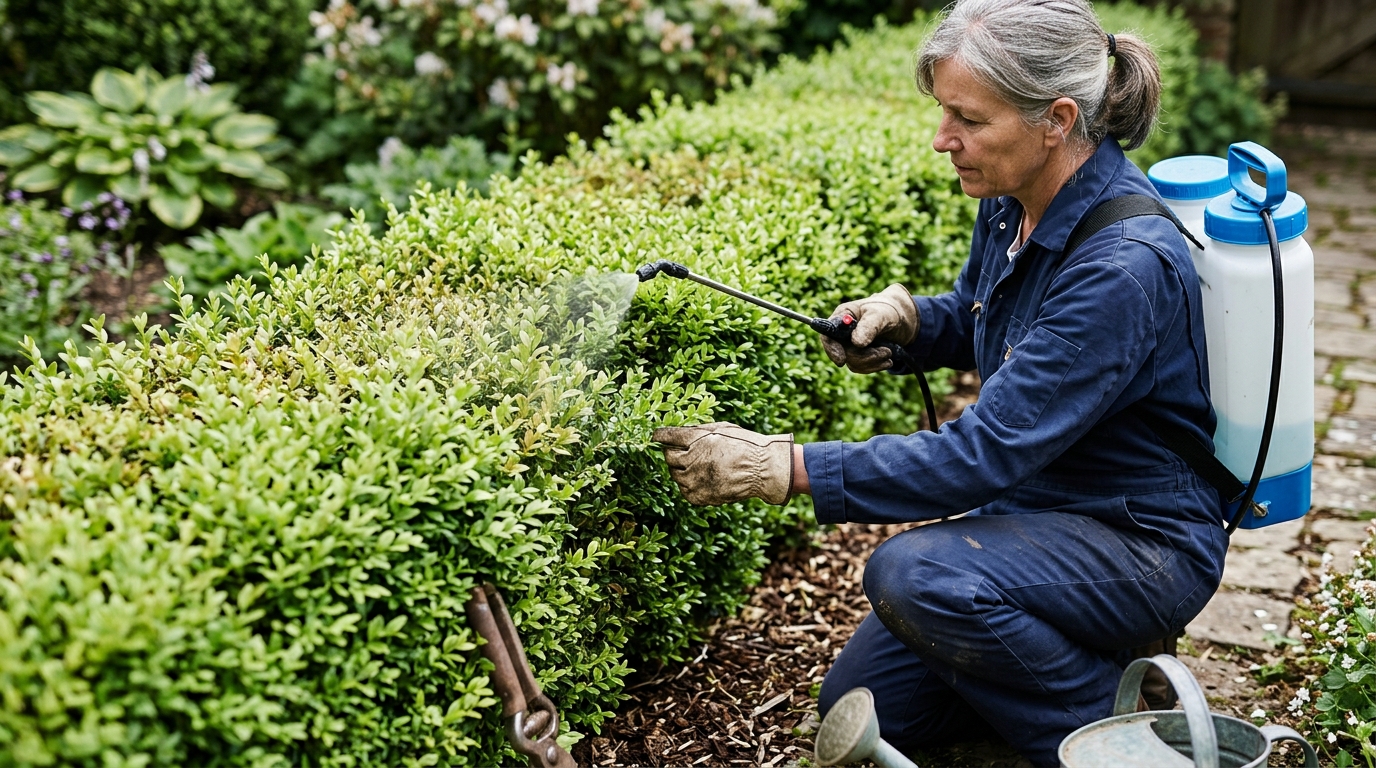 Box Blight Halted on Buxus Sempervirens with a Topbuxus Health Mix Routine
