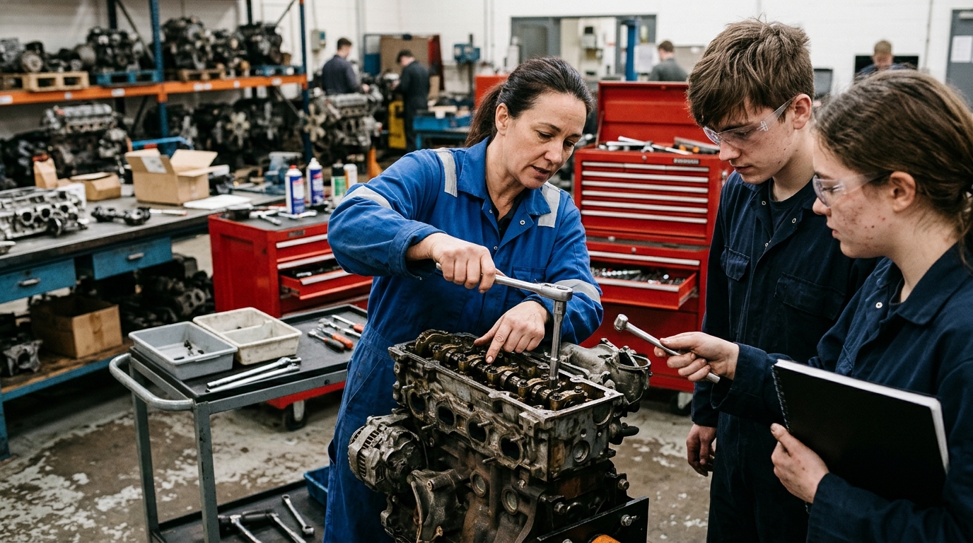 Učenje popravka motora kroz praksu
