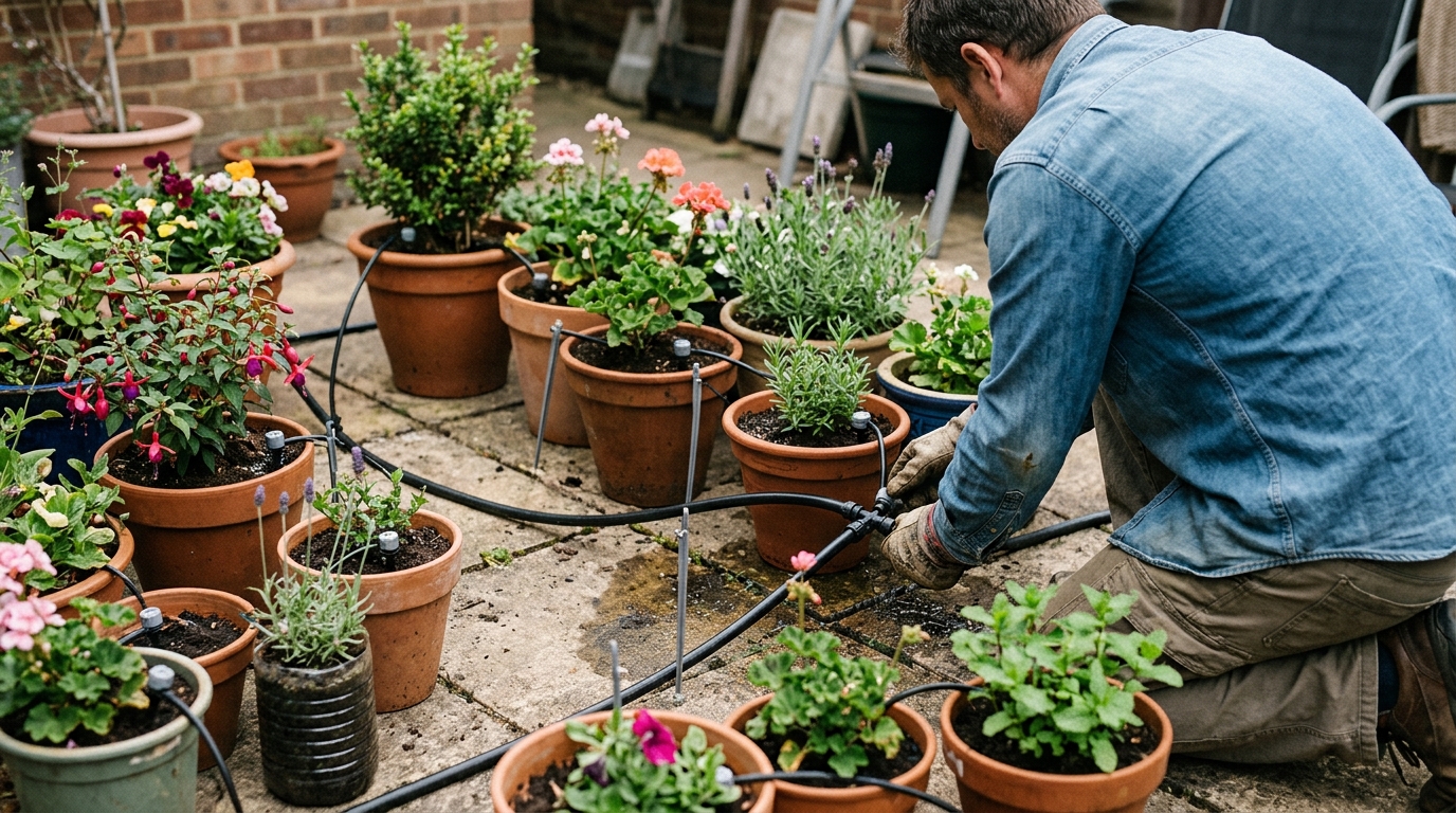 Hozelock AquaPod: 14 Days of Unattended Watering Across a 20-Pot Patio
