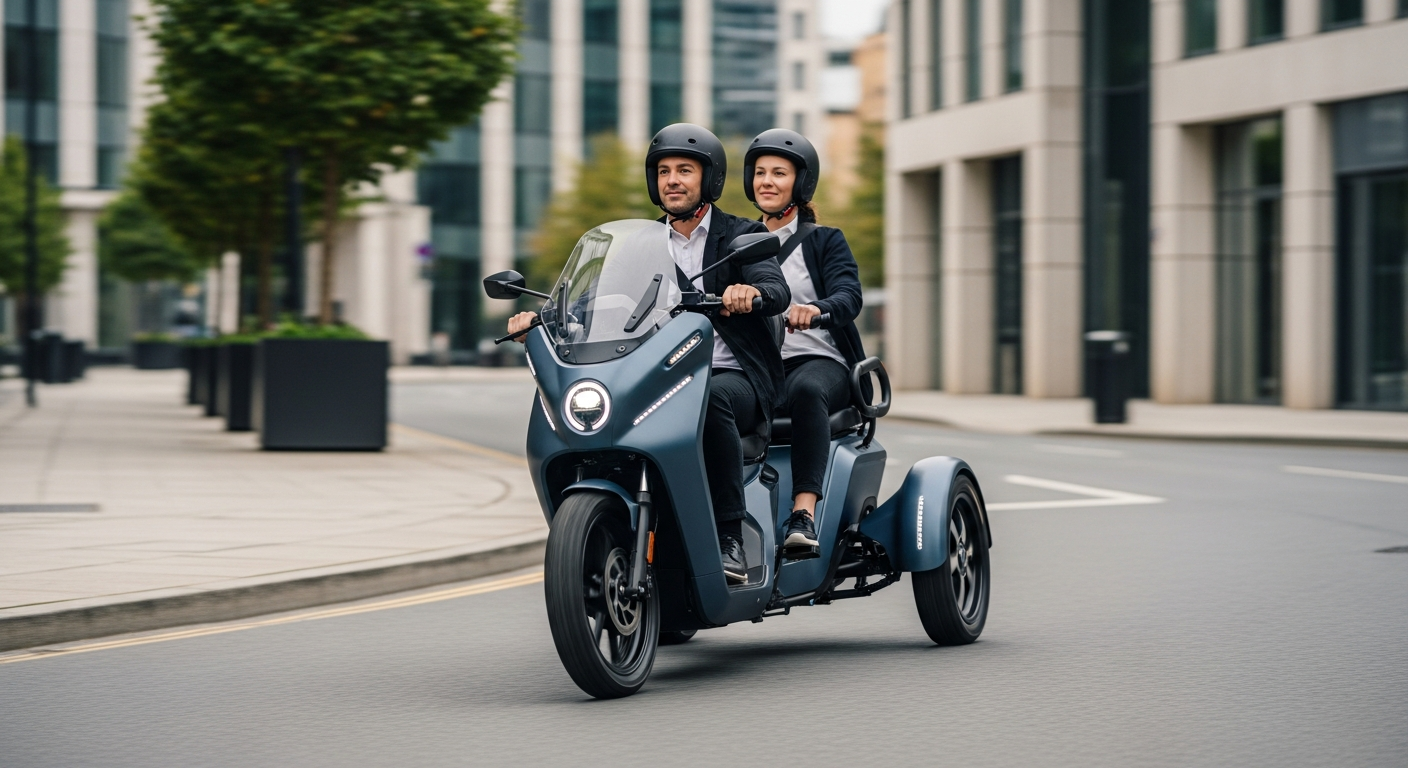Електрически триколки за двама: Градска мобилност