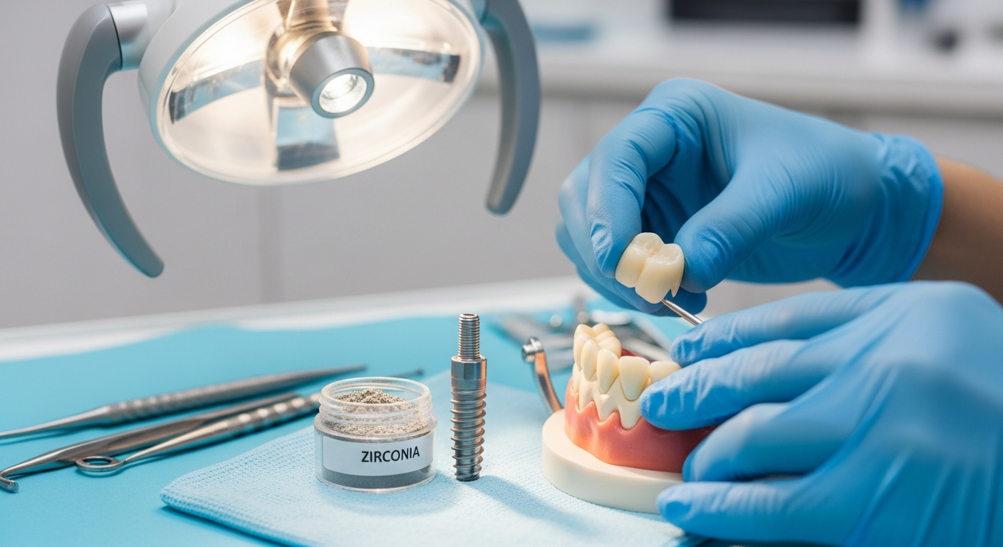 ความสัมพันธ์ระหว่างวัสดุและราคาของรากฟันเทียม