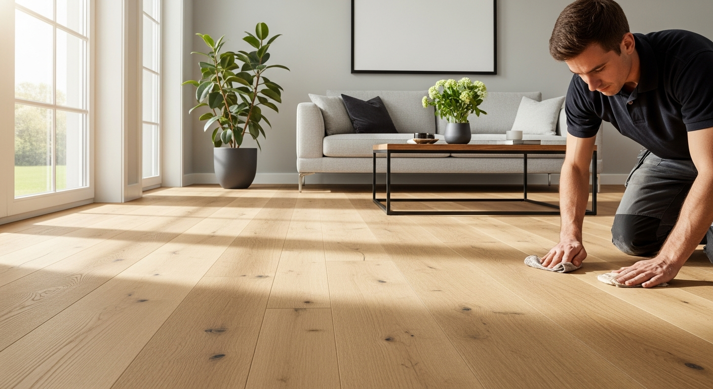 Skap et elegant interiør med gulv av tre