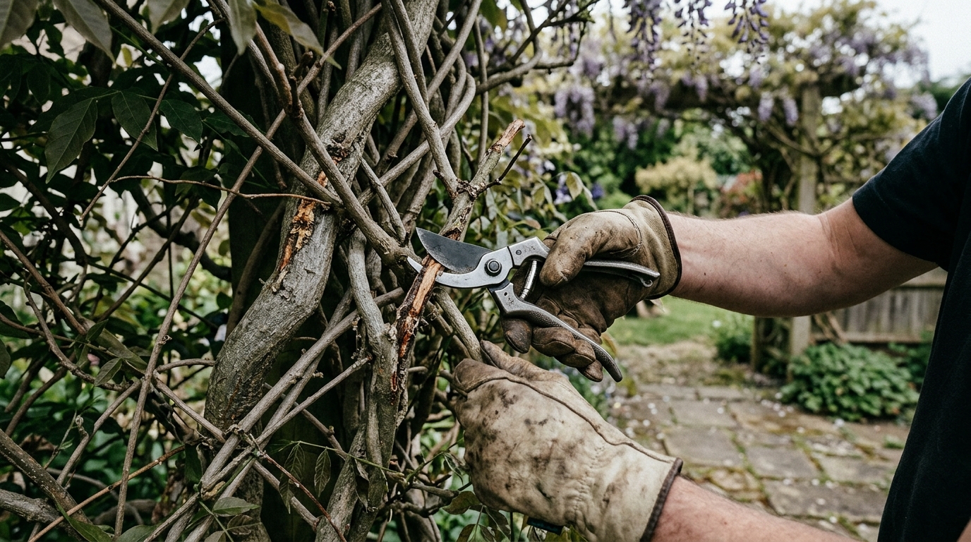 Niwaki GR Pro Secateurs vs ARS VS-8Z for Thinning a 60-Stem Wisteria