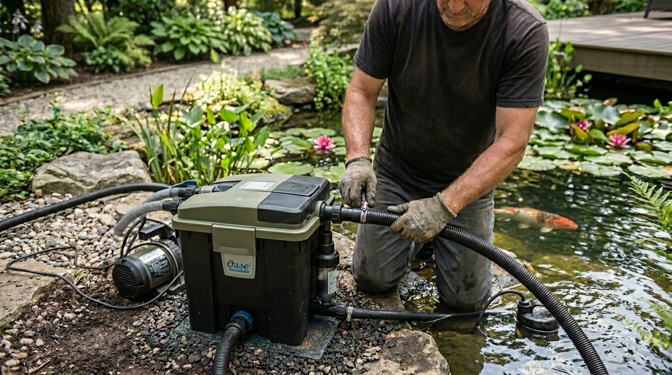 8 Step Pond Filter Setup with an Oase BioSmart 5000 for Koi
