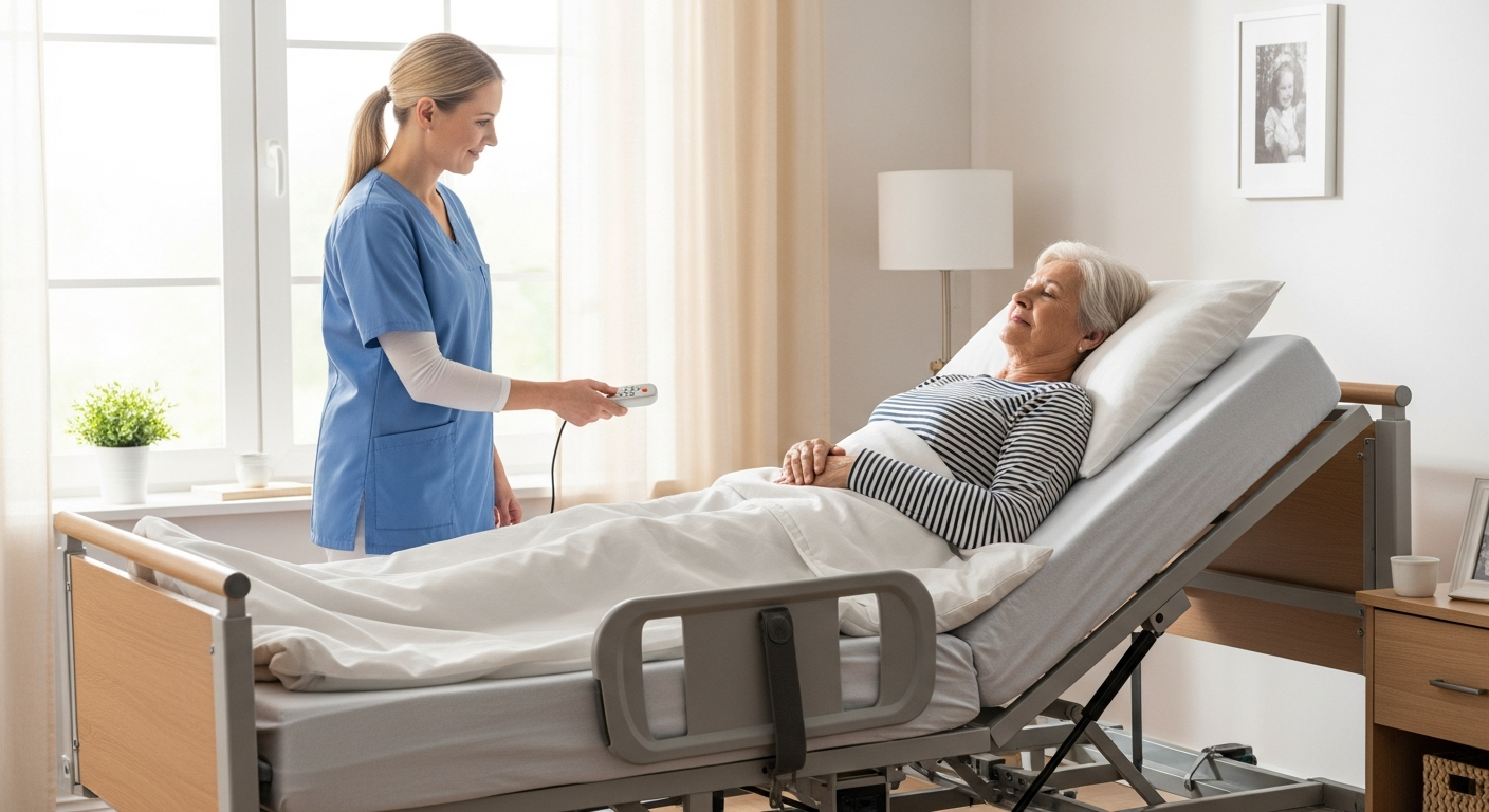 การปรับท่านอนที่ง่ายดายด้วยเตียงไฟฟ้าสำหรับผู้สูงวัย