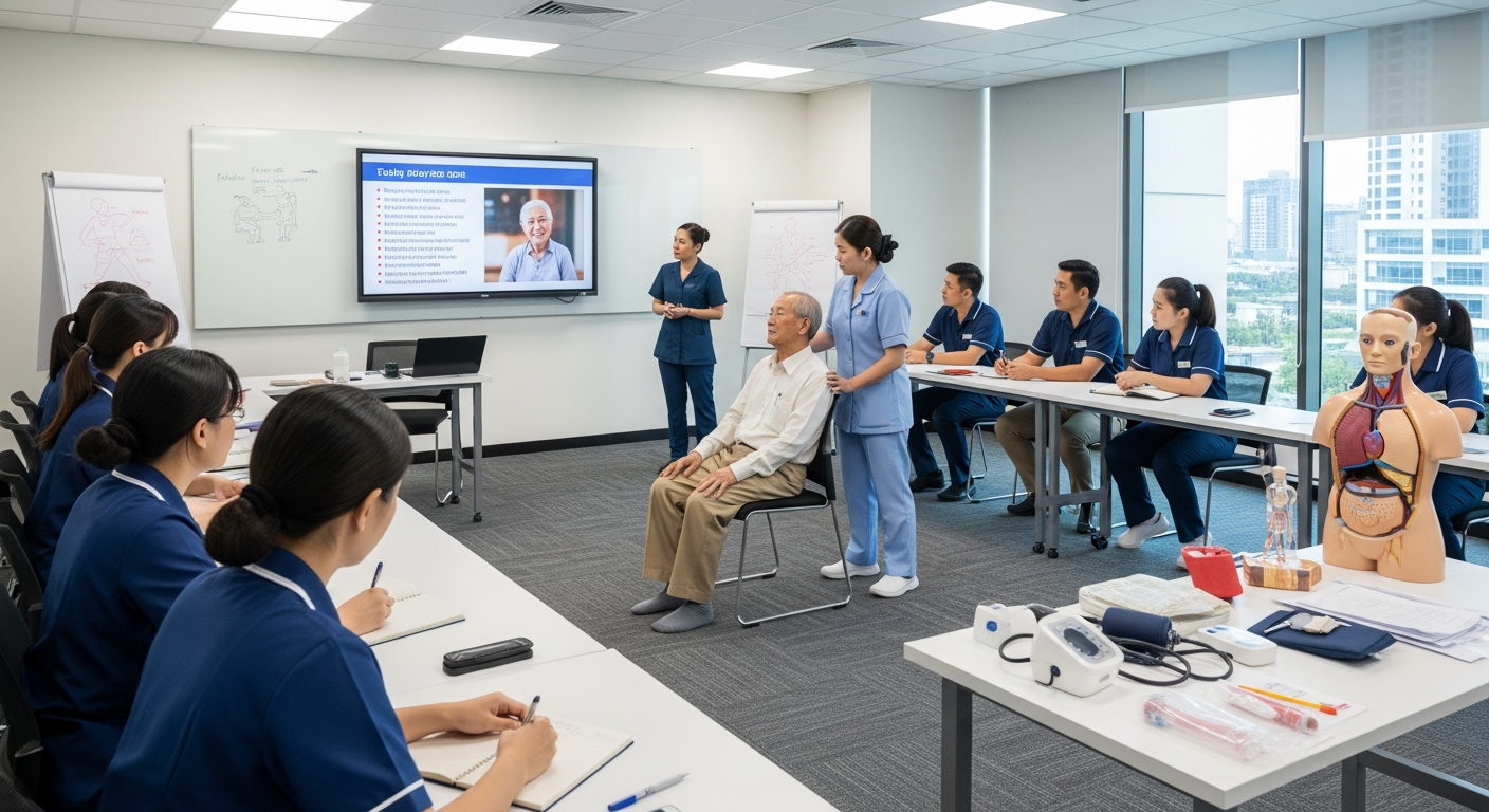 การเข้าถึงผู้ดูแลผู้สูงอายุที่มีคุณภาพจากนานาชาติ