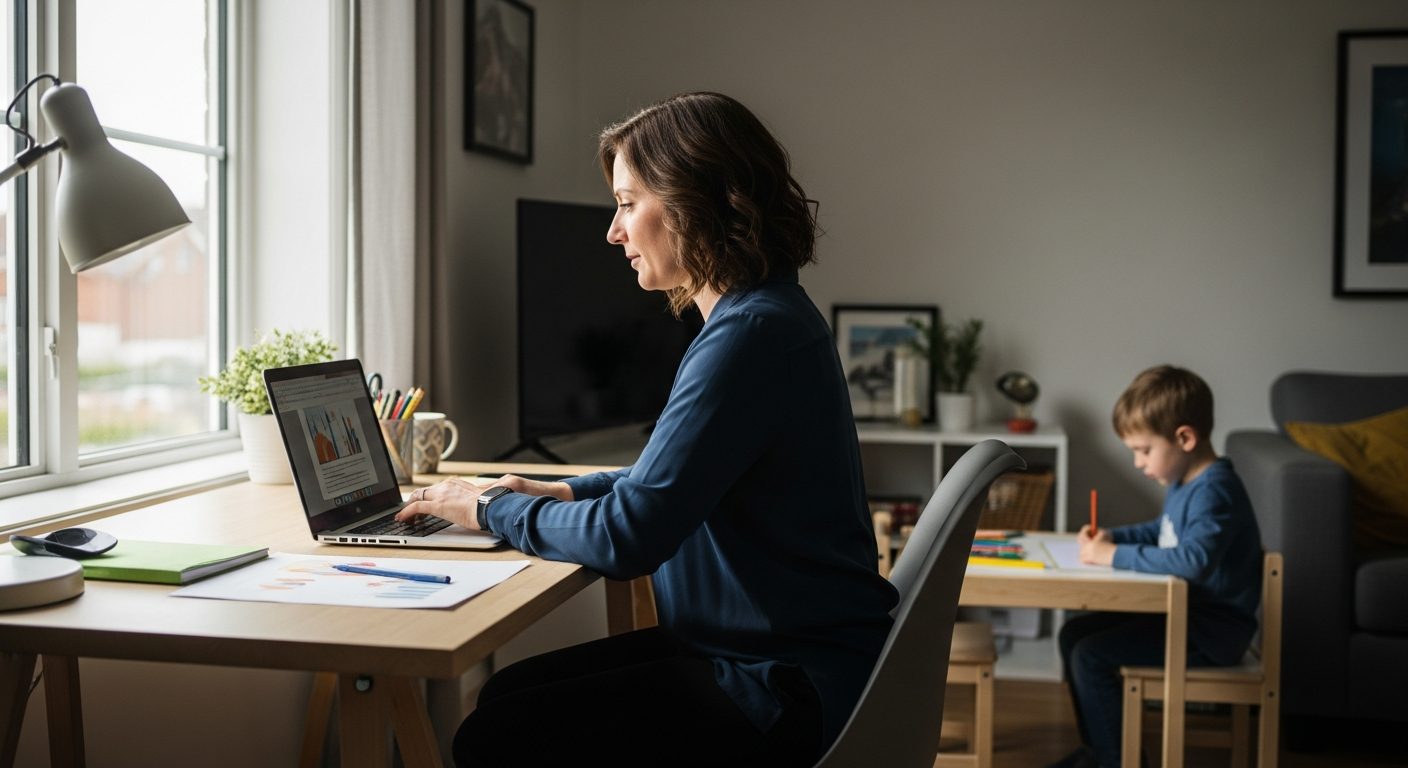 Descoperă munca la distanță pentru familii.