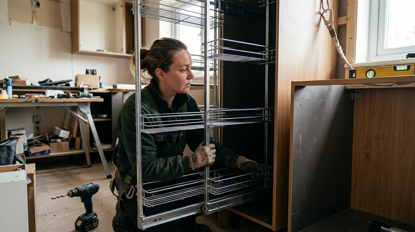 Fit a Richelieu Pull-Out Pantry into a 300-Millimetre Cabinet Gap in 6 Steps