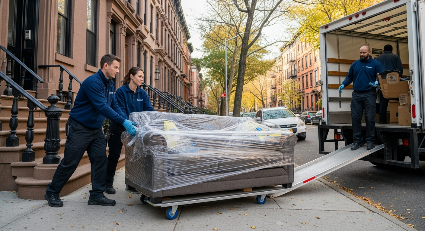 Håndtering av møbler under transport til ny bolig