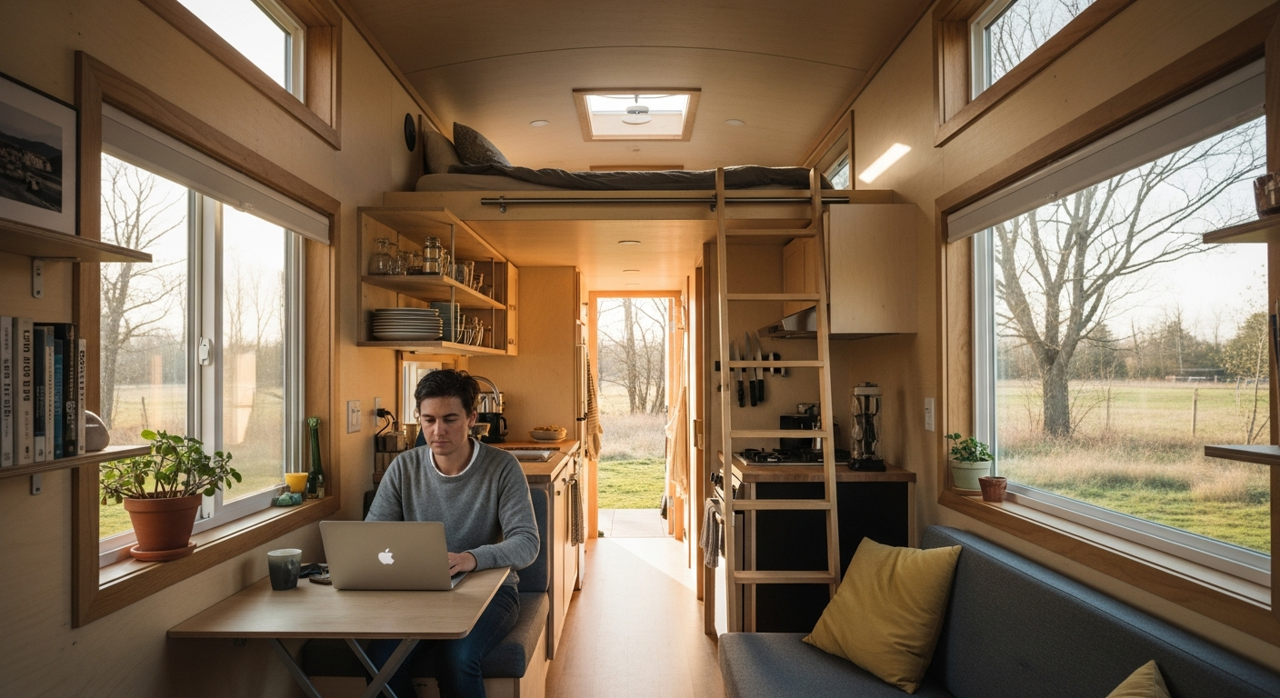 Slik fungerer livet i et funksjonelt, lite hjem