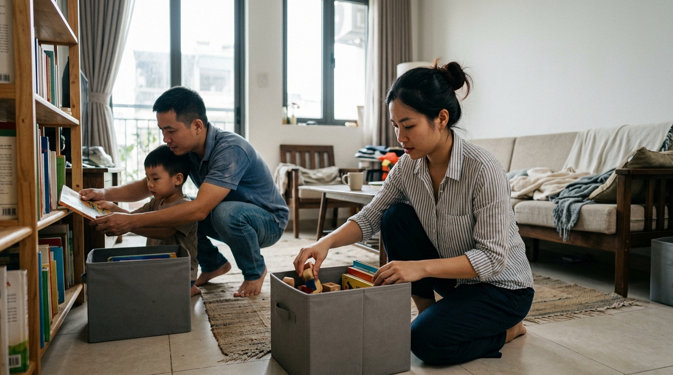 Cách tạo không gian sống thoáng đãng và ngăn nắp