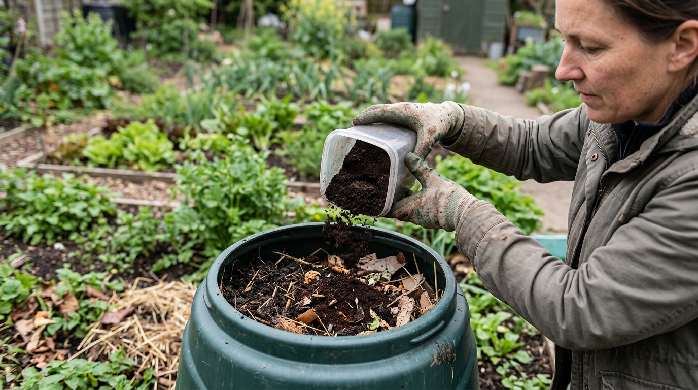 Up to 30% Faster Breakdown from Coffee Grounds Added to a Dalek Compost Bin