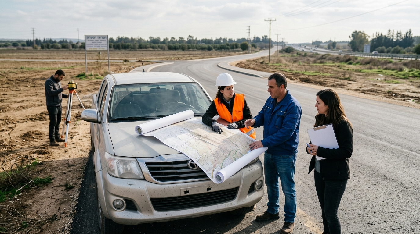 גישה לדרכים ותשתיות כמגרש למכירה