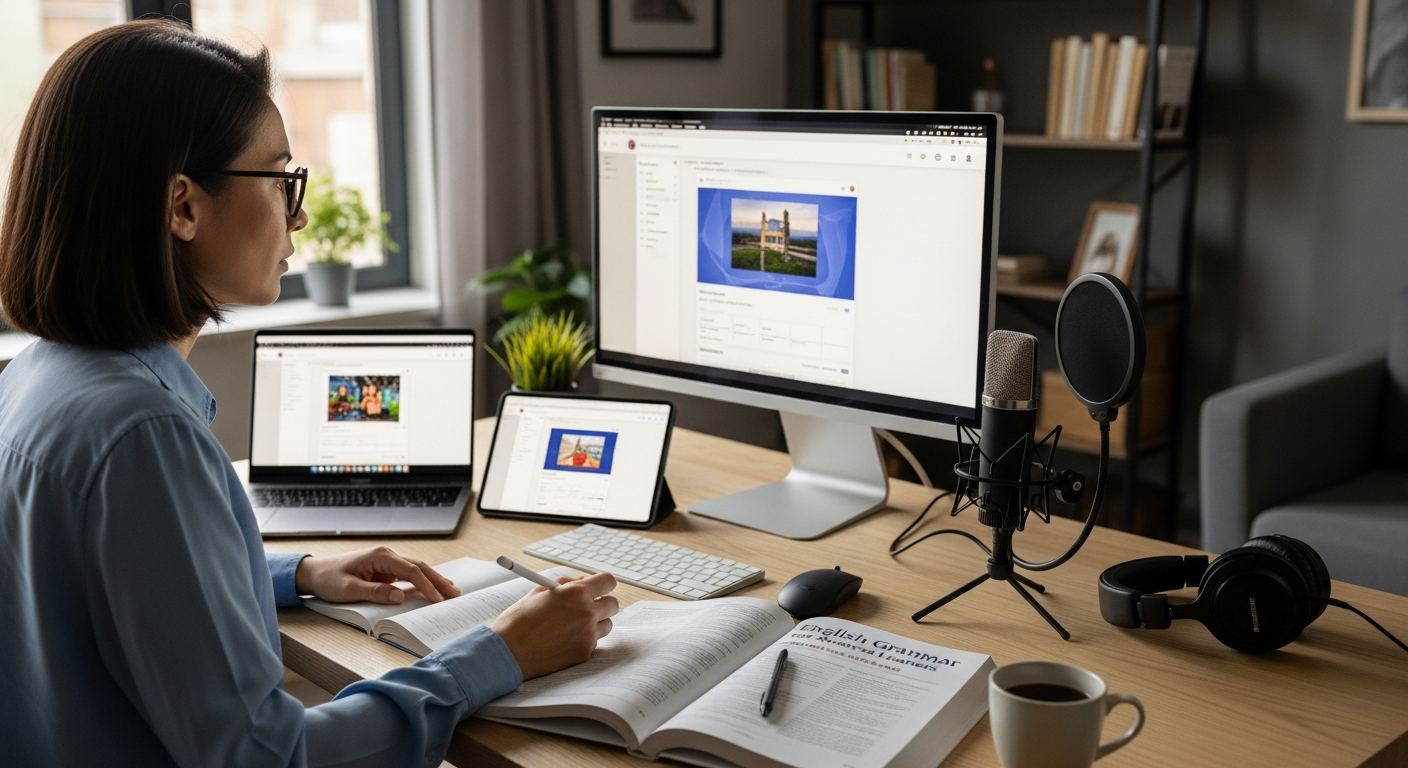 השגת שטף באנגלית: אסטרטגיות ללומדים מרחוק
