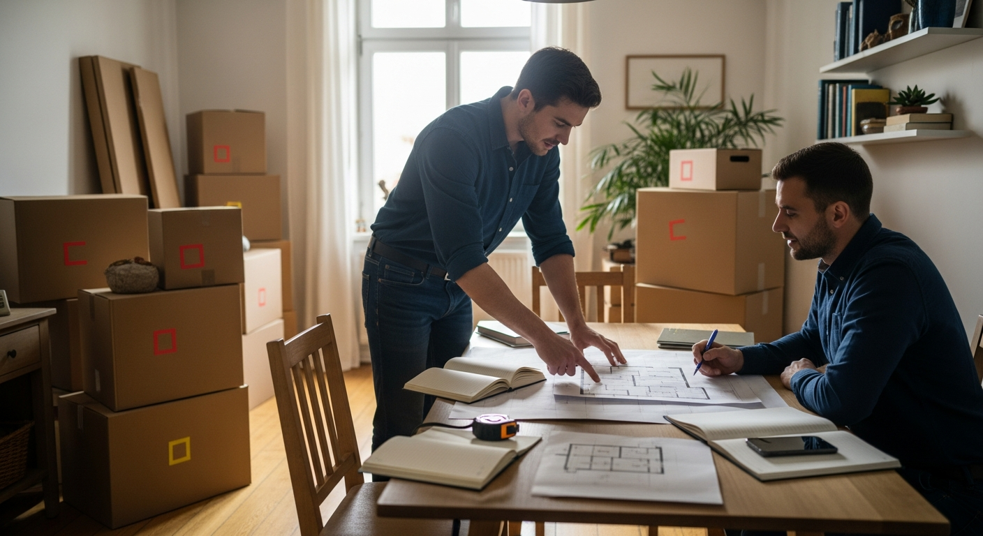 Planejamento para a retirada de pertences de uma residência