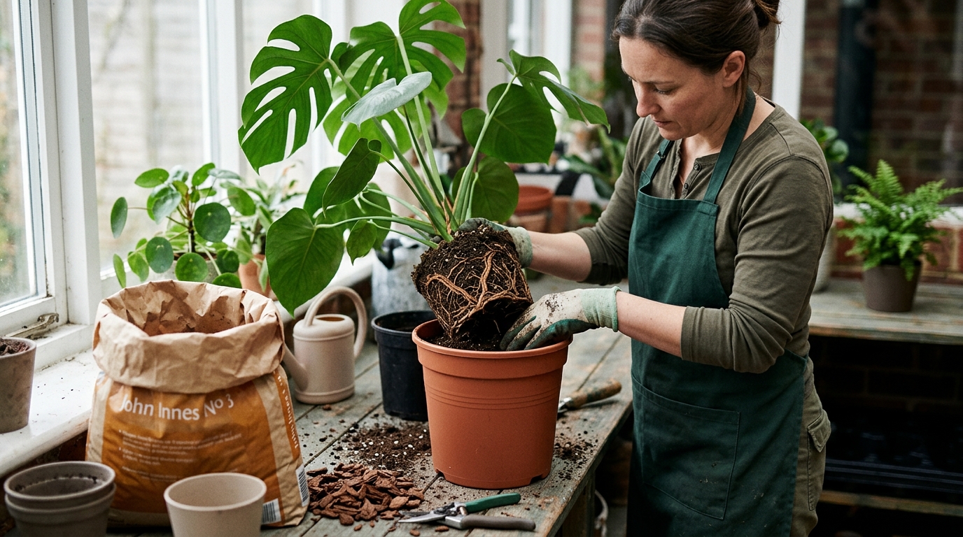 Repot a Monstera Deliciosa into a 30-Centimetre Elho Pot with John Innes No 3