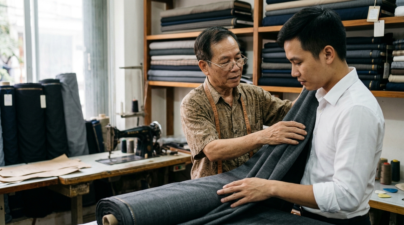 Nghệ thuật lựa chọn chất liệu vải cho lễ phục