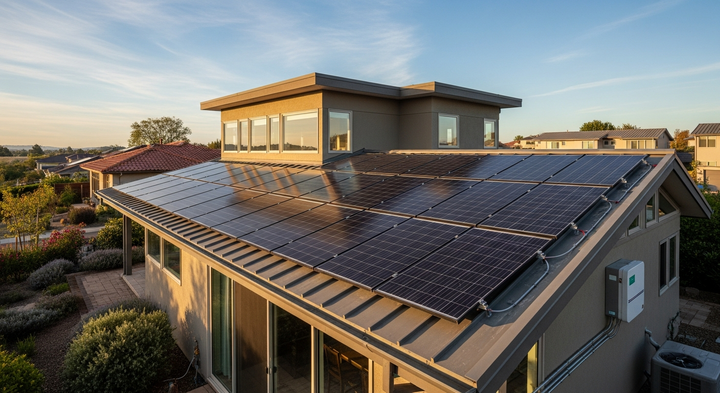 Ενεργειακή αναβάθμιση κατοικίας με ηλιακά πάνελ.