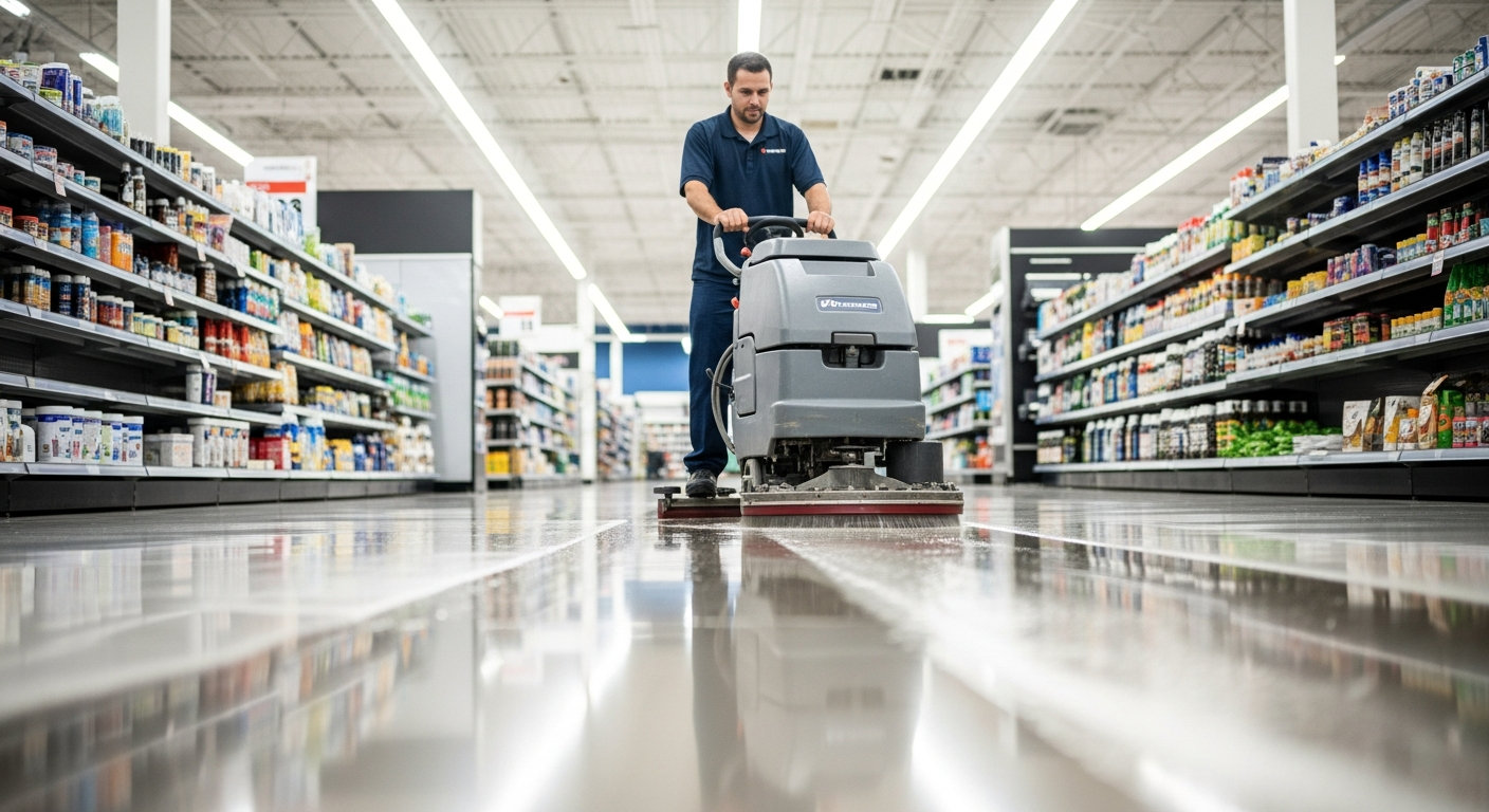 ການຮັກສາຄວາມສະອາດໃນພື້ນທີ່ການຄ້າ