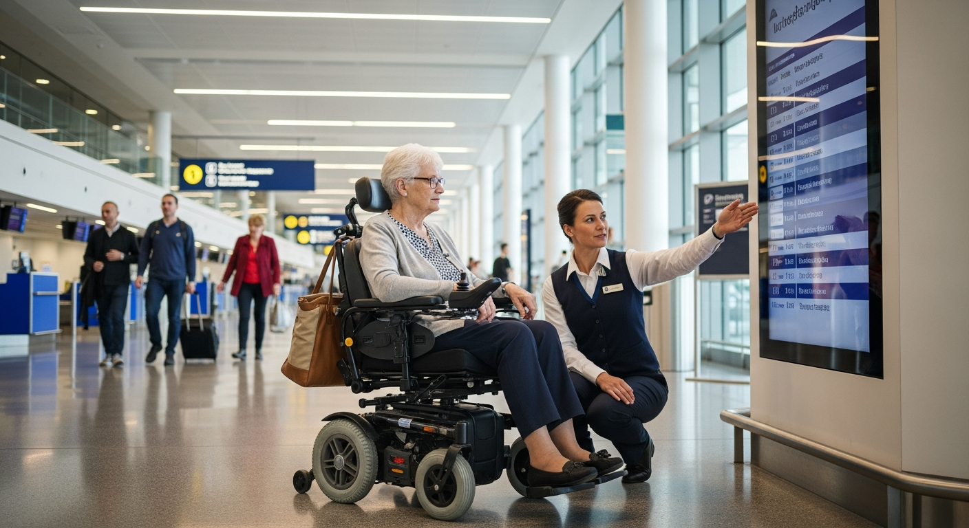 ระบบความปลอดภัยและการช่วยเหลือผู้สูงอายุในสนามบิน