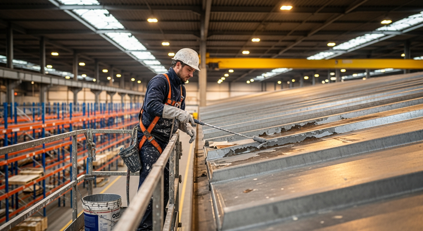 Korrosionsschutz für Trapezbleche in Industriehallen