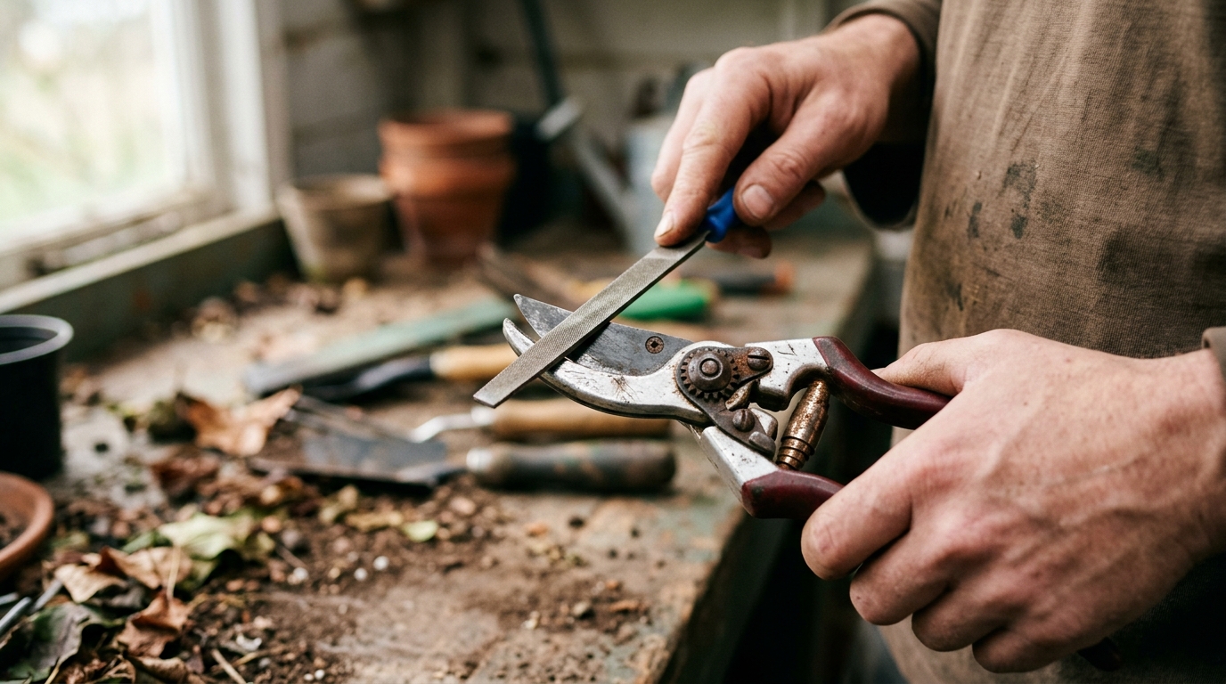 Sharpen a Felco 2 Bypass Pruner with a DMT Diamond File in Six Passes