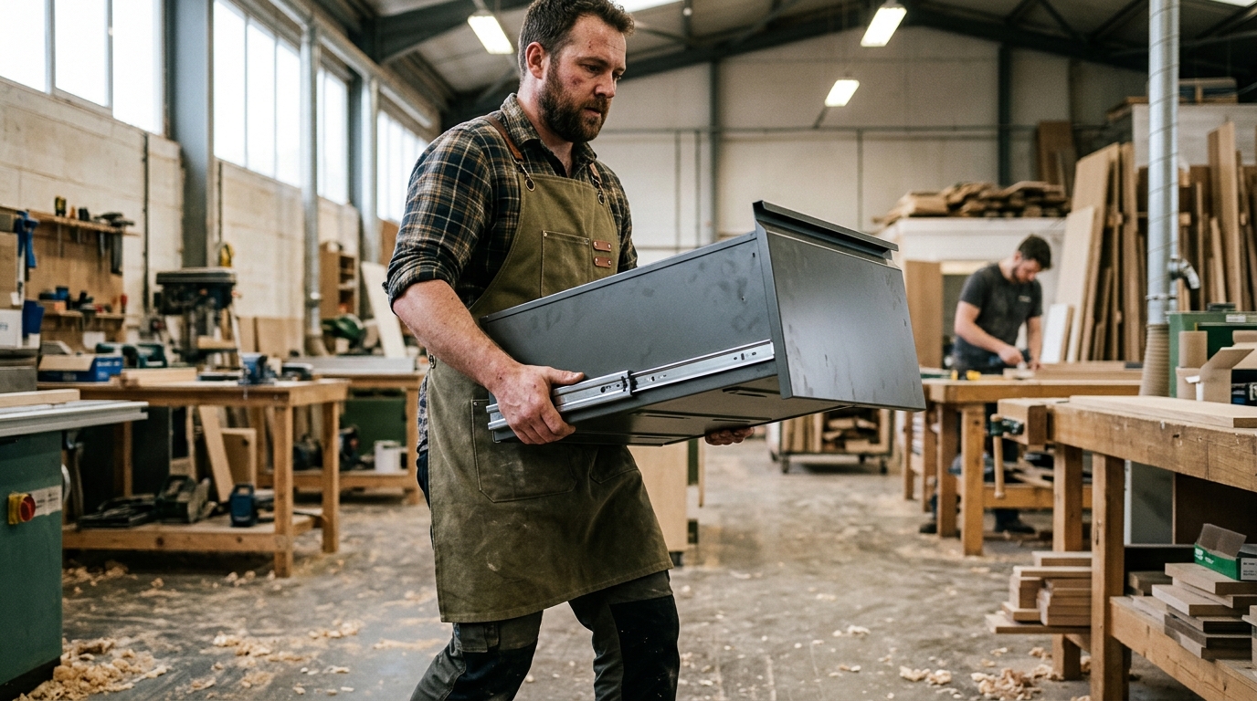 Grass Dynapro Runners Carry a 40-Kilogram Filing Drawer Without Racking