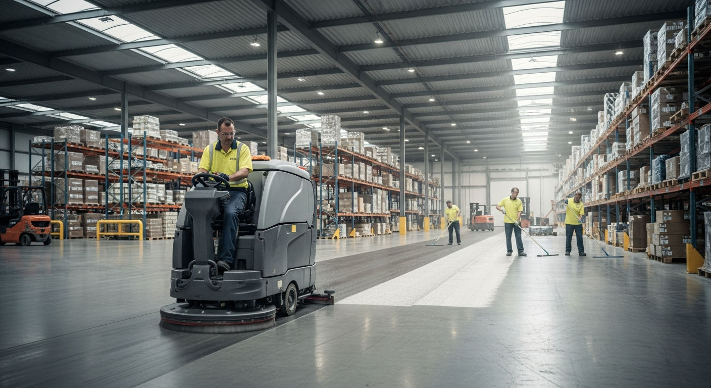 Zjednodušenie procesu čistenia priemyselných priestorov