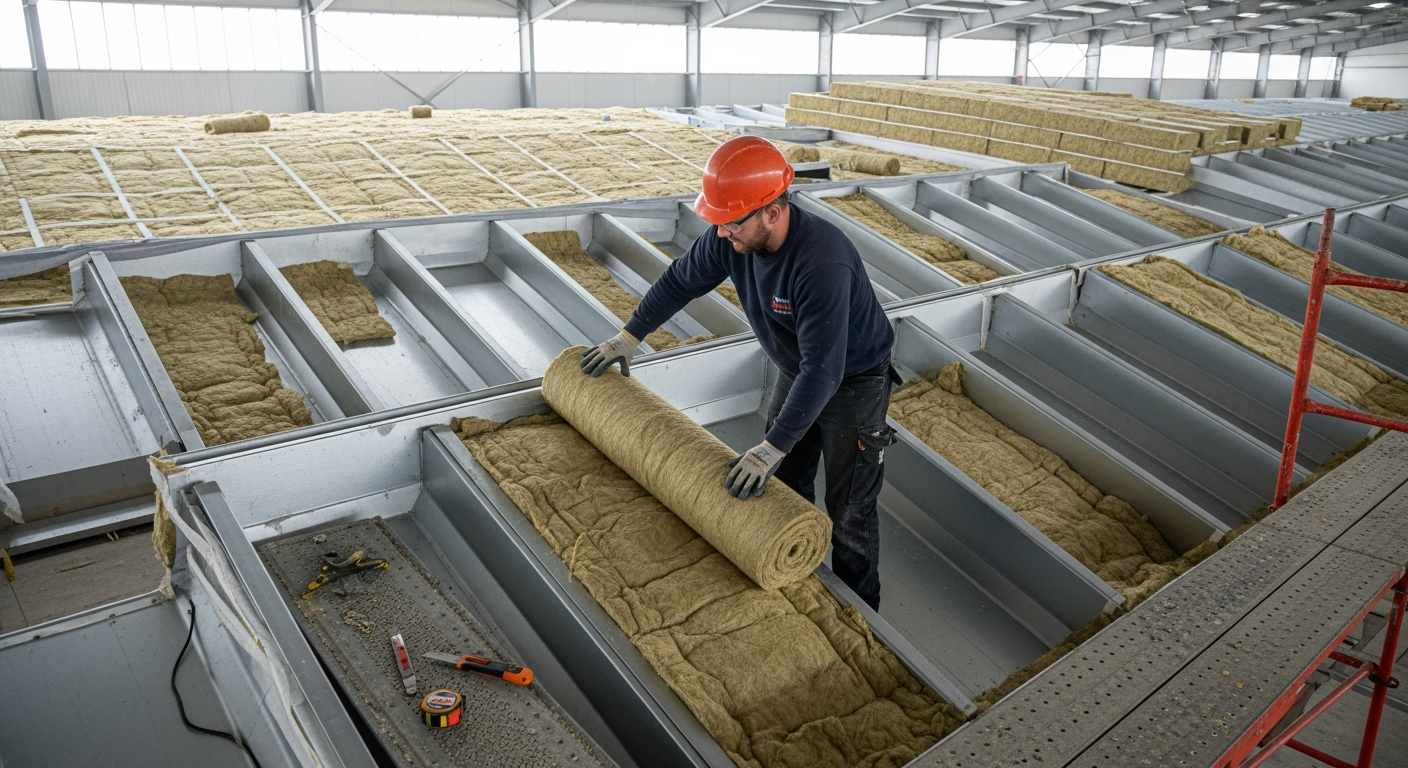 Dämmung von Hallendächern mit Trapezprofilen