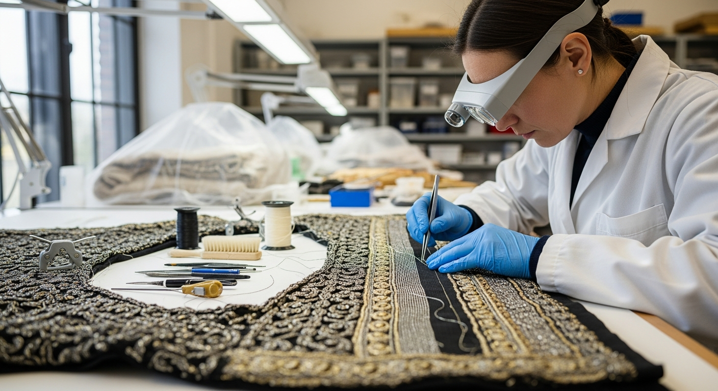 Entretien des textiles à armature métallique