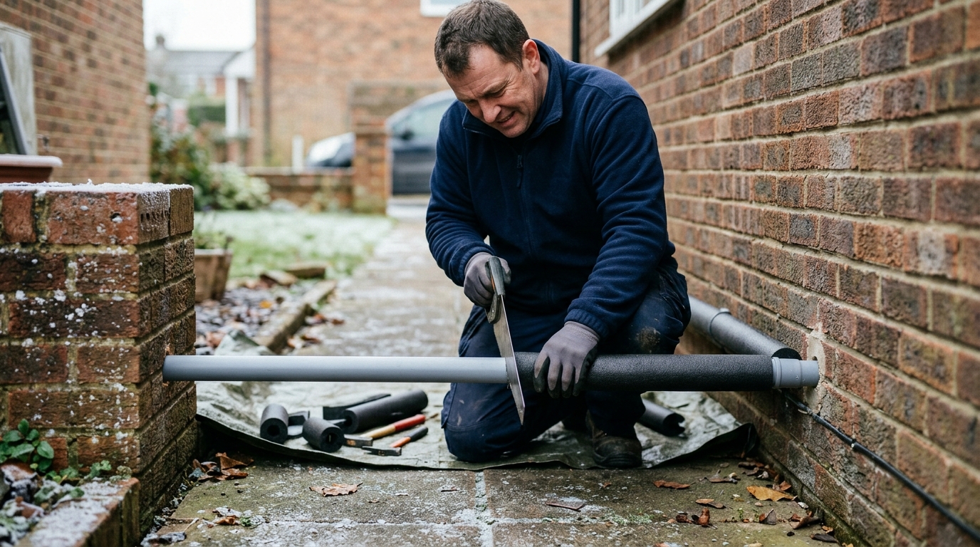 Condensate Pipe Freeze Fault Cleared on a Vaillant ecoTEC with a 32mm External Upgrade