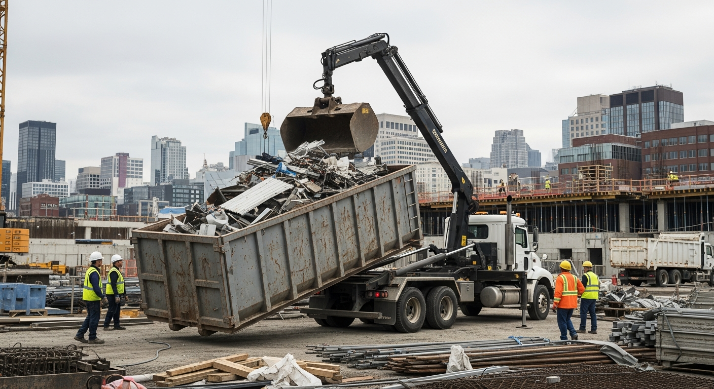 Logística de retirada de materiales sobrantes