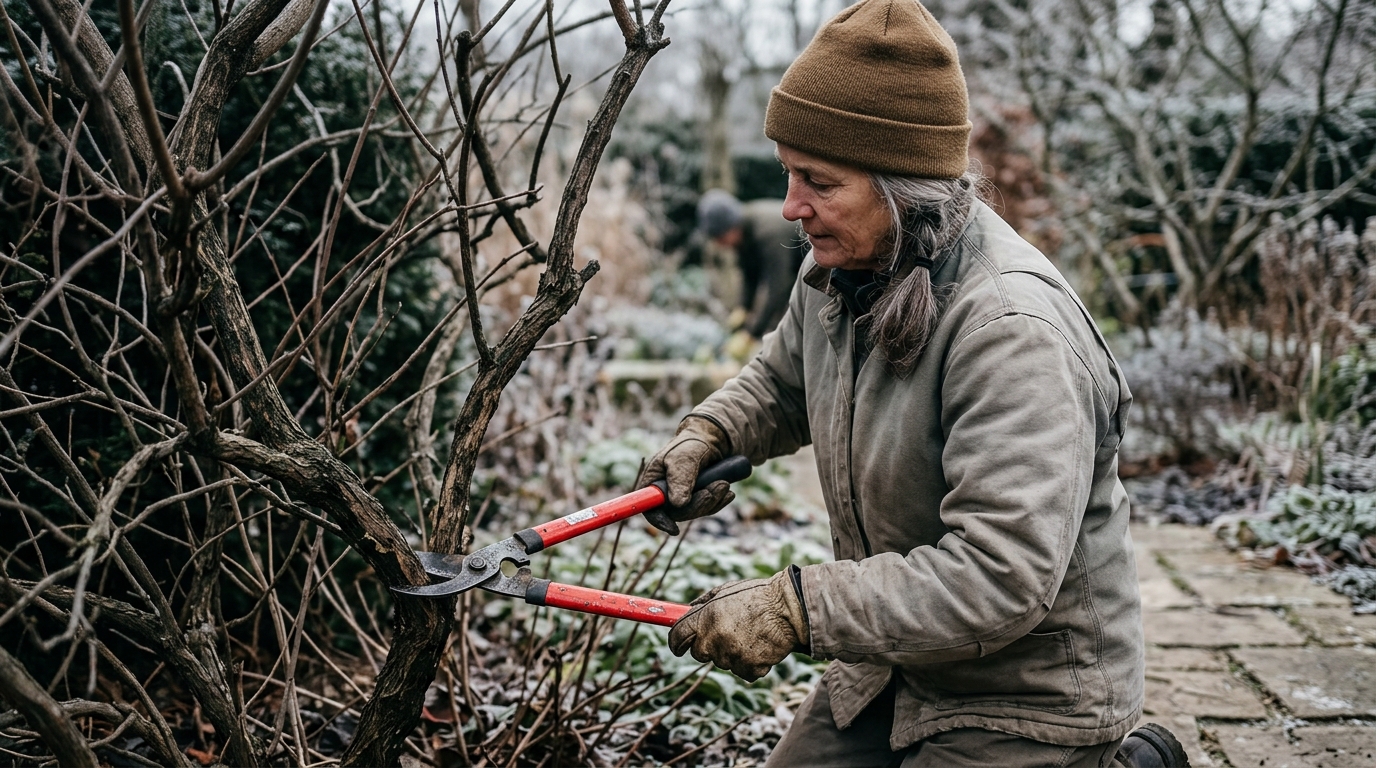 Rejuvenate a Neglected Cotinus Coggygria over 3 Winters with Felco 22 Loppers
