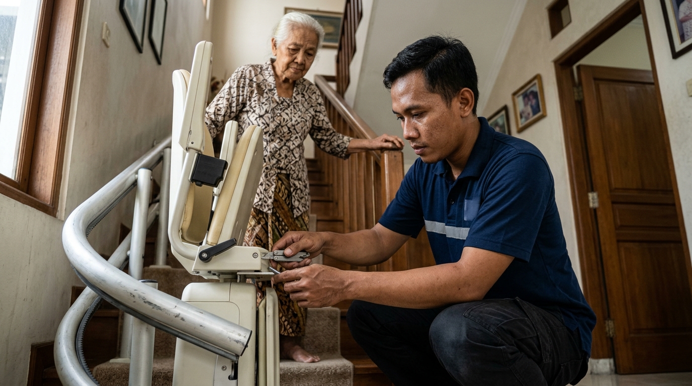 Pengangkat tangga dan keselamatan di rumah