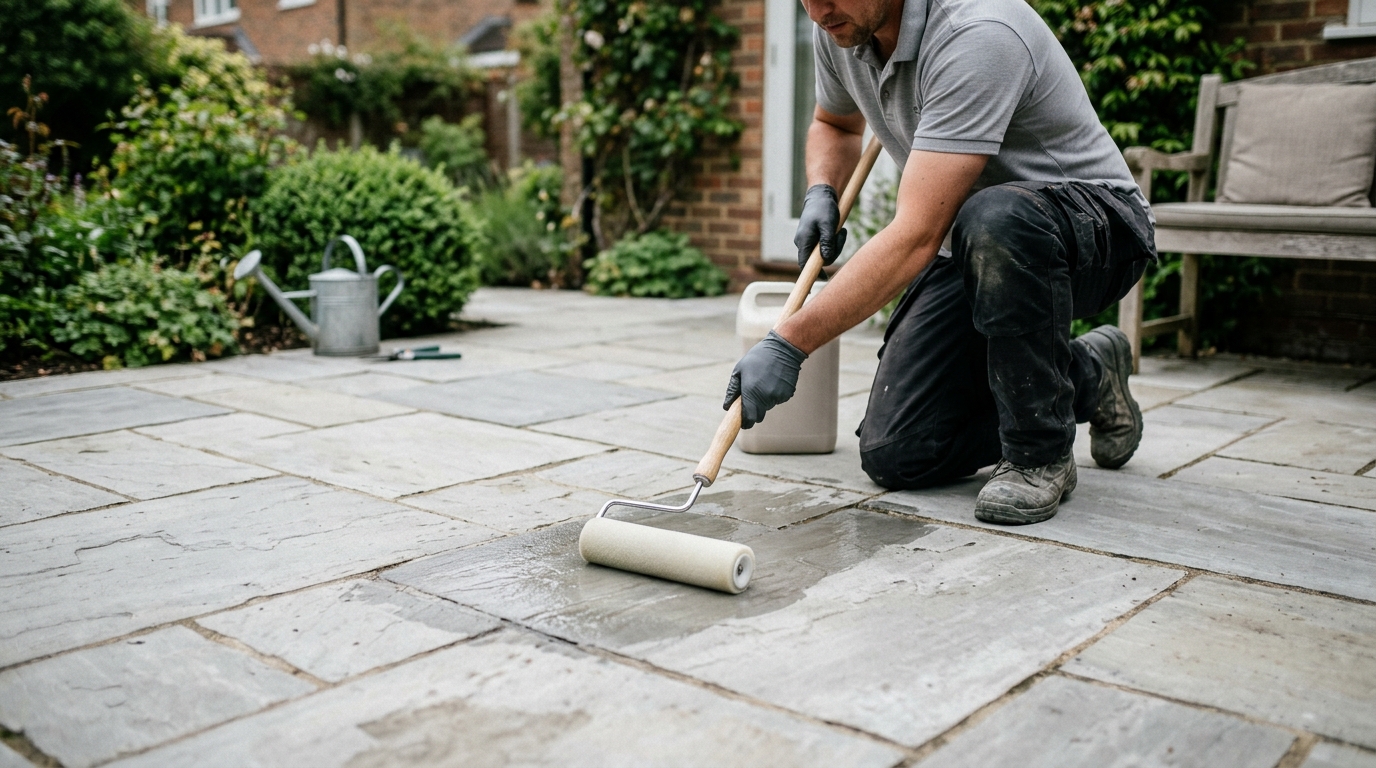 9 Step Limestone Patio Sealing Routine with Lithofin MN over a 20-Square-Metre Area