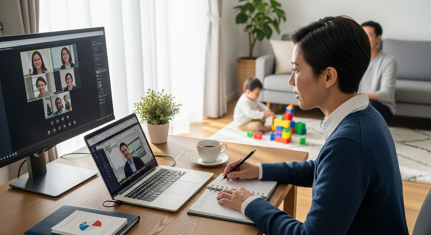 Cum să lucrezi de acasă și să gestionezi familia eficient.