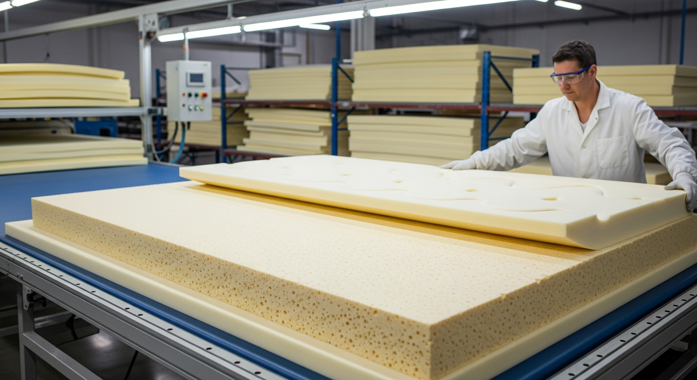 เทคโนโลยีวัสดุเมมโมรี่โฟมและยางพาราสำหรับการนอน