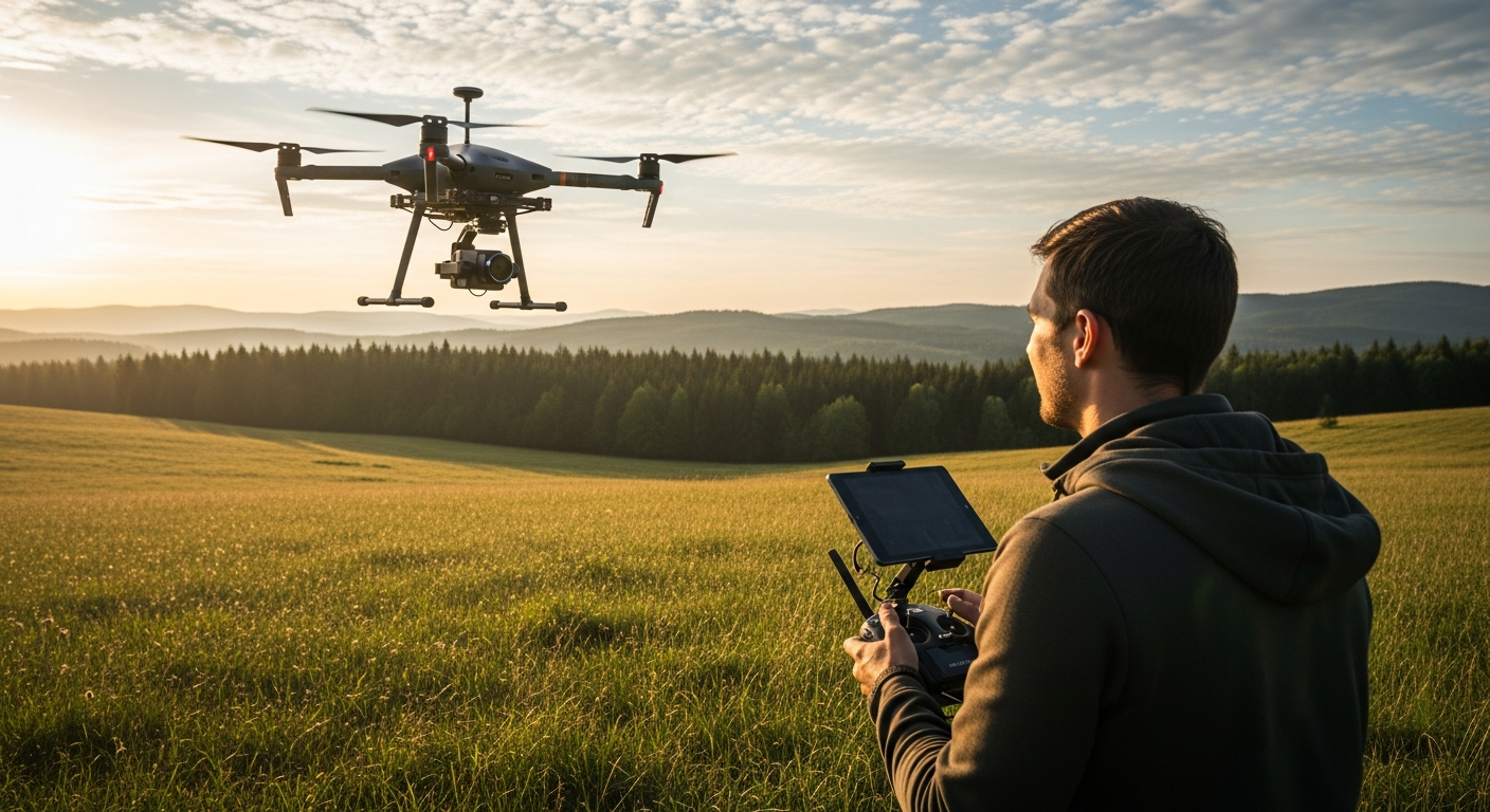 Práce s drony v krajinářské tvorbě