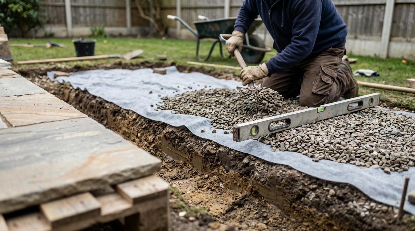 Frost Heave on Indian Sandstone Reduced with a 150-Millimetre Sub-Base and Geotextile