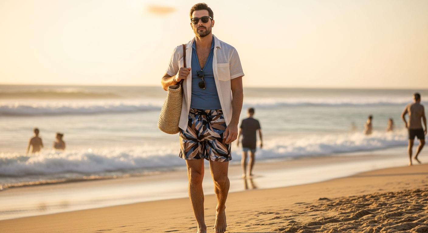 Trendy w męskiej modzie basenowej i plażowej