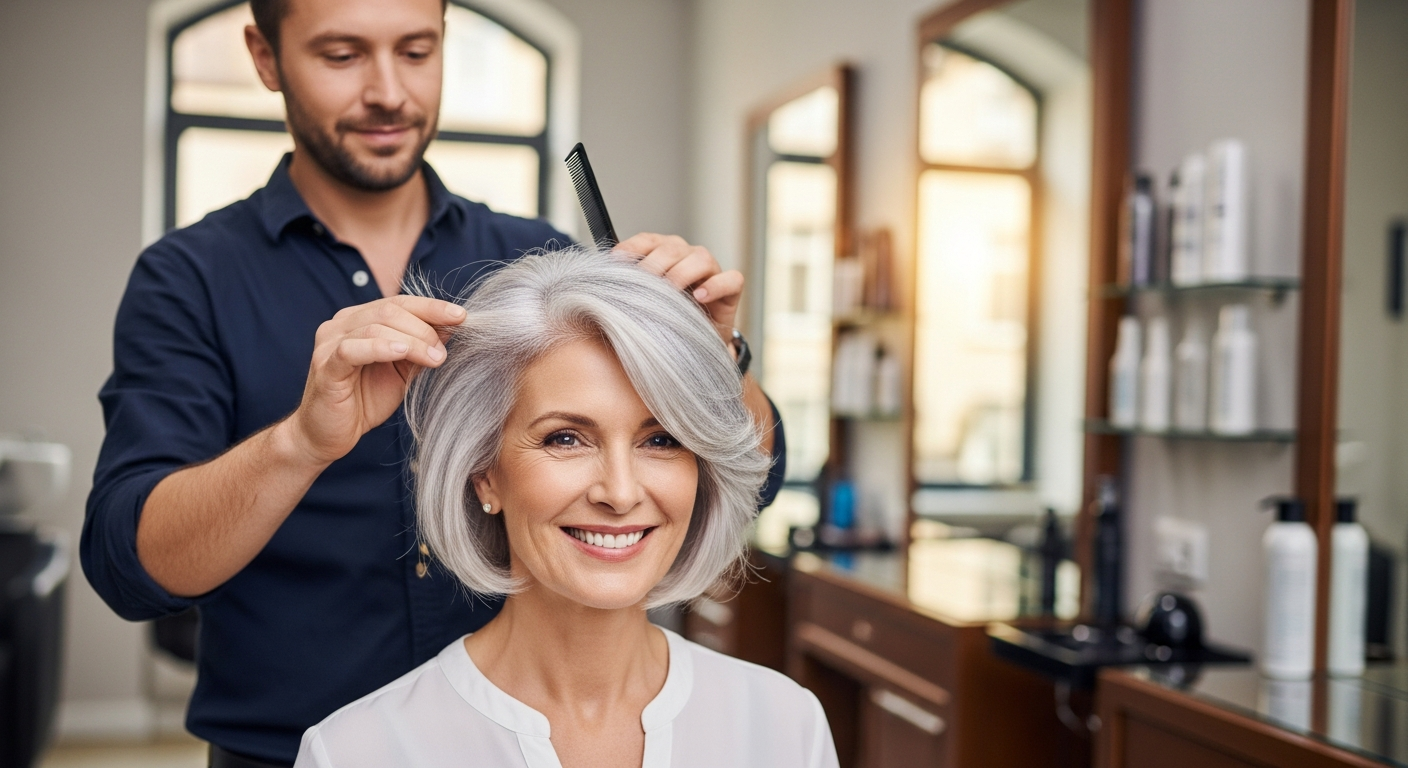Graues Haar stilvoll tragen: Ideen für Ihre Frisur