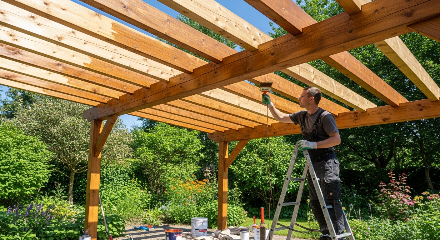 Údržba a životnost dřevěné pergoly v exteriéru