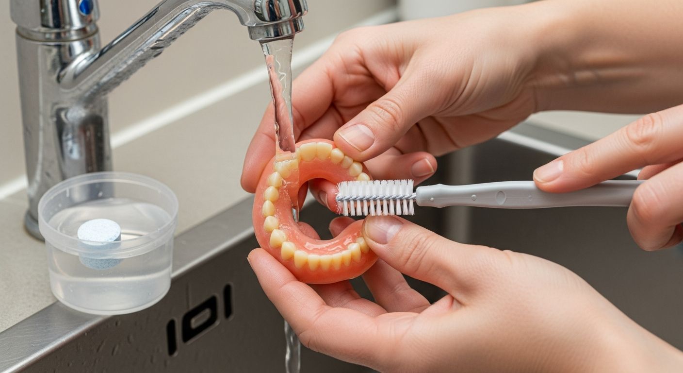 การทำความสะอาดฟันปลอมอย่างถูกวิธีเพื่อสุขอนามัยที่ดี