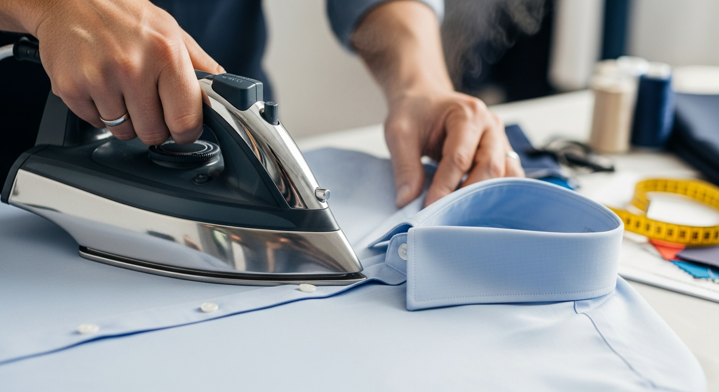 Tecniche di stiratura per mantenere la forma dei colletti