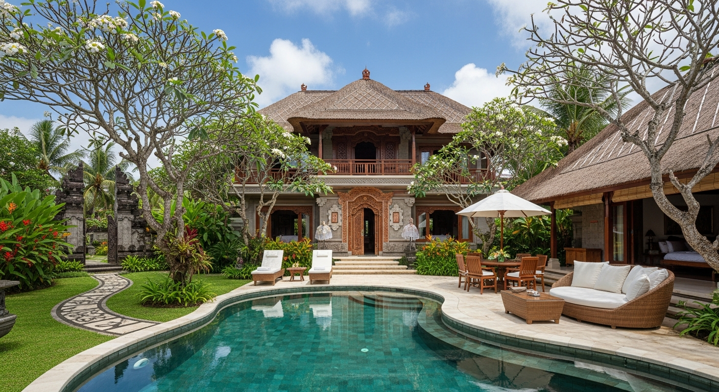 Diseño balinés en residencias para viajeros