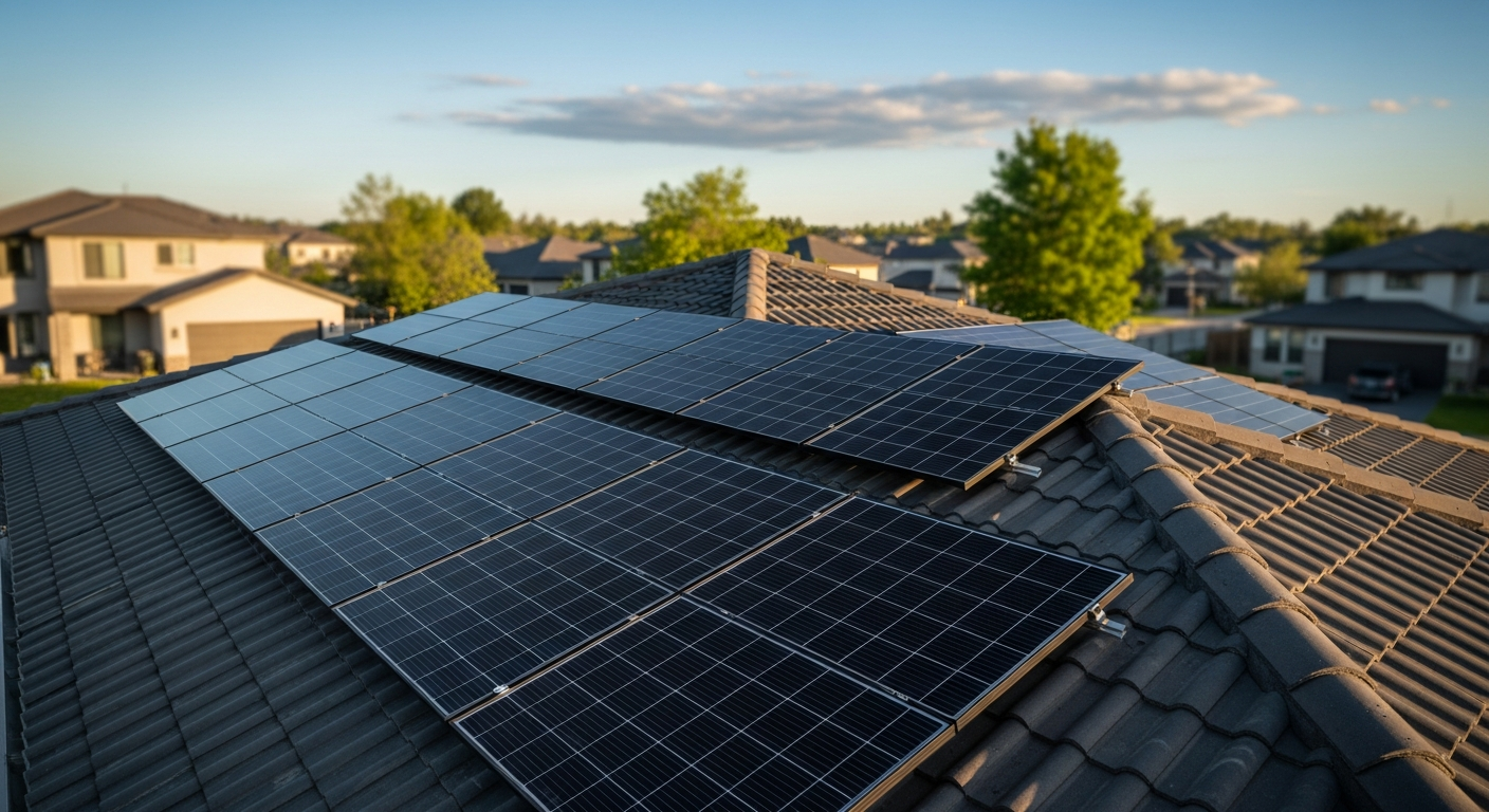 Αξιοποίηση ηλιακού φωτός για οικιακή ηλεκτροδότηση.