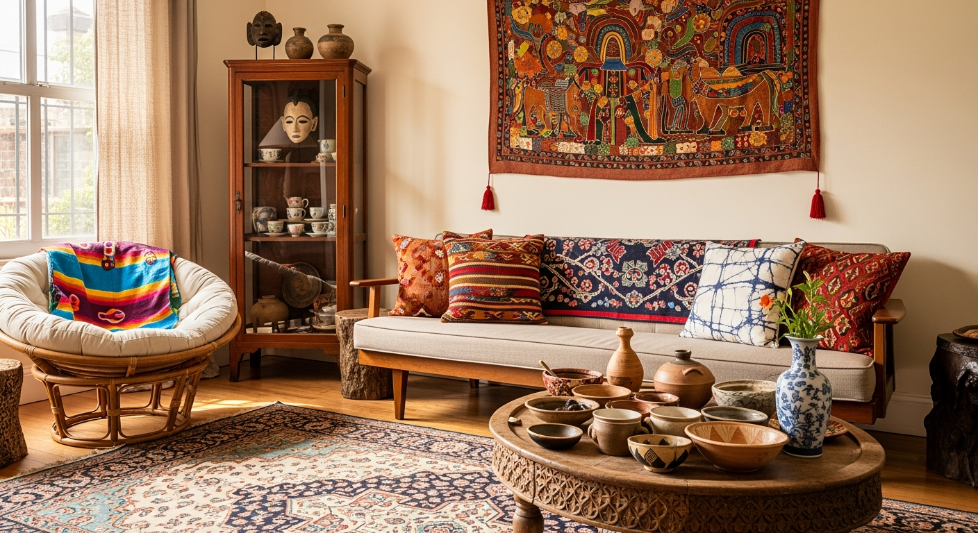 Διακοσμήστε με έπιπλα από διάφορες κουλτούρες του κόσμου.