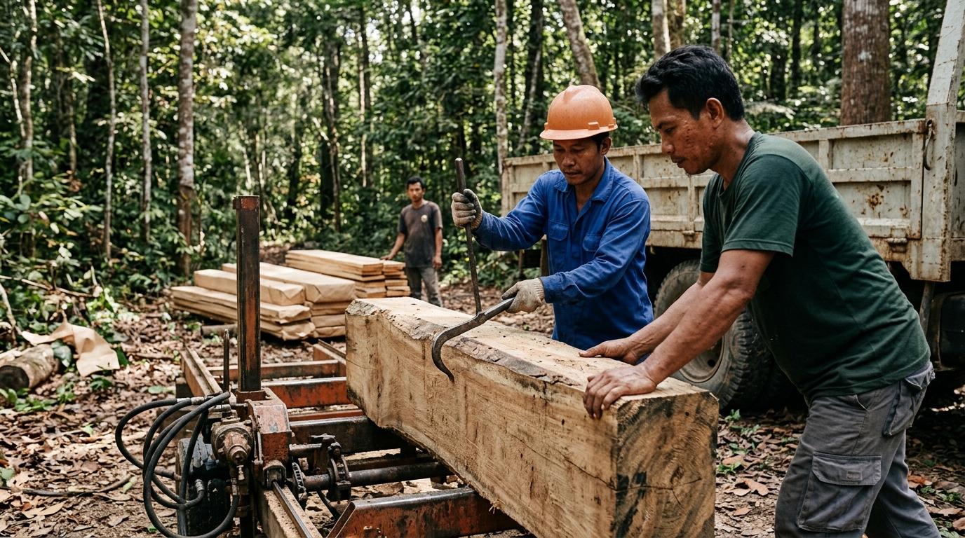 Pilihan Pengolahan Kayu Langsung dari Hutan ke Tempat Kerja