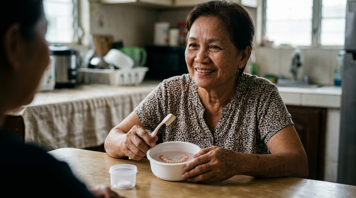 Simpleng Paraan Upang Alagaan ang Bagong Pustiso