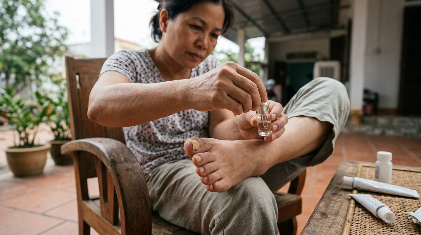 Điều trị nấm móng tại nhà an toàn